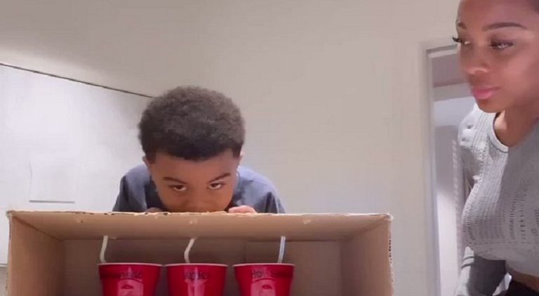 Jayda sparks criticism for having her son do the drink challenge