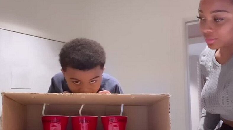 Jayda sparks criticism for having her son do the drink challenge