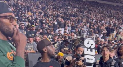 Kawhi Leonard attends Colorado vs Colorado State game