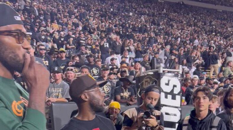 Kawhi Leonard attends Colorado vs Colorado State game