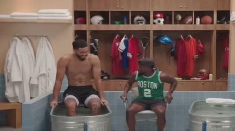 Kevin Hart put Jayson Tatum's son's jersey on and it fit him