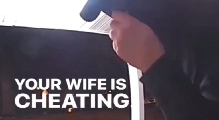 Neighbor goes to man's house and tells him his wife is cheating