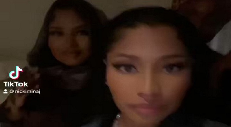 Nicki Minaj shares video with her friends dissing Cardi B
