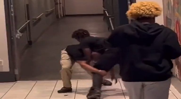 Security guard gets body slammed by high school student