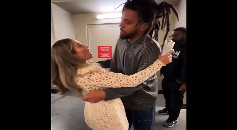 Topanga from Boy Meets World shows up at J Cole concert