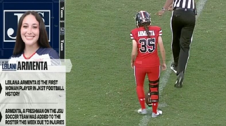 White woman becomes first female HBCU football player