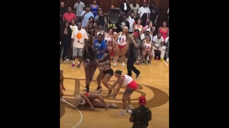Woman playing Buns N Basketball breaks her leg doing crossover