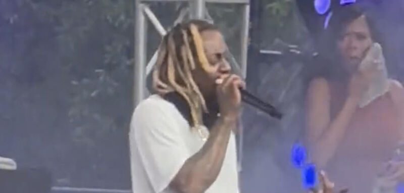 Lil Wayne performs at Kamala Harris' hip-hop 50 event