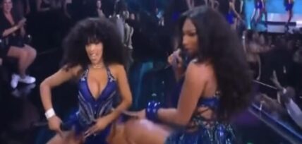 Cardi B and Megan Thee Stallion perform "Bongos" at VMAs