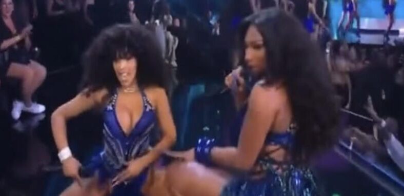 Cardi B and Megan Thee Stallion perform "Bongos" at VMAs