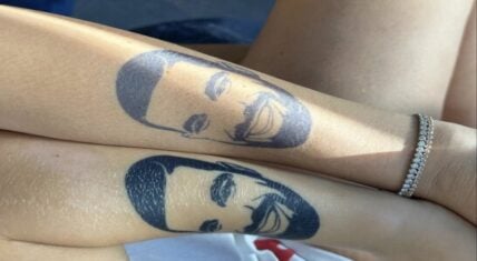 Drake's baby mama has his face tattooed on her arms