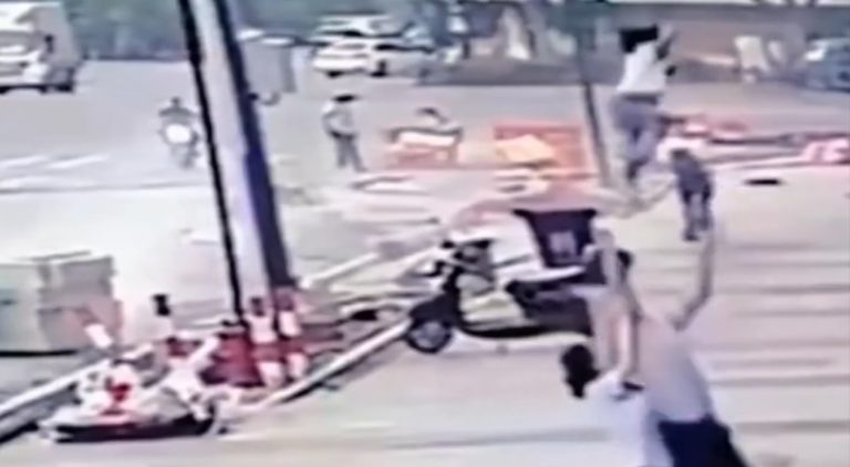 Man catches baby falling from fifth floor window