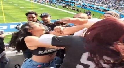 Two women fight over seat at Chargers-Raiders game
