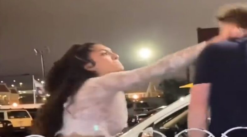 Woman repeatedly punches man in face for trying to kiss her