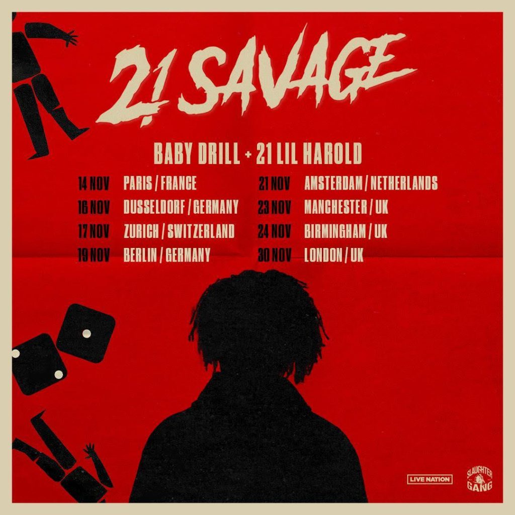 21 Savage announces dates for upcoming European tour