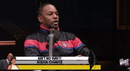 Cam'ron tells Joe Smith's wife he can't stop staring at her cleavage
