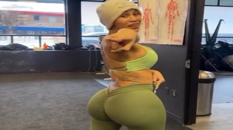 Cardi B brags about how pants make her back side look
