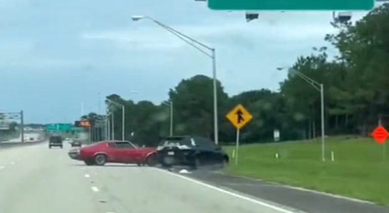 Chevelle loses control and crashes into minivan on freeway
