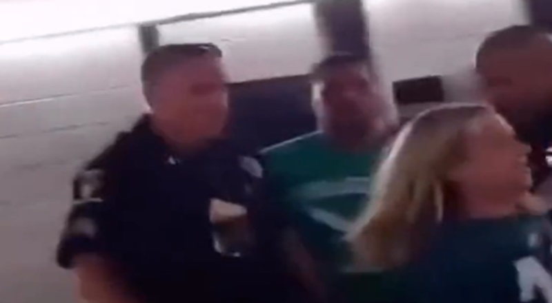 Couple gets arrested for hooking up in bathroom at Eagles game