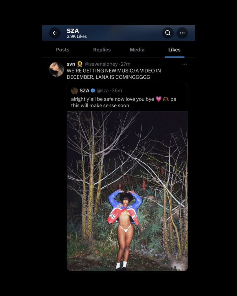 SZA hints at “Lana” album coming in December