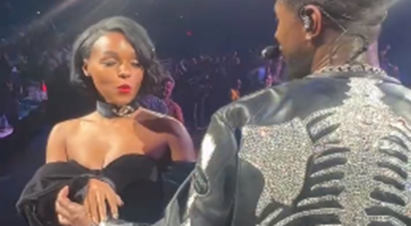 Janelle Monae dances on Usher while he serenades her