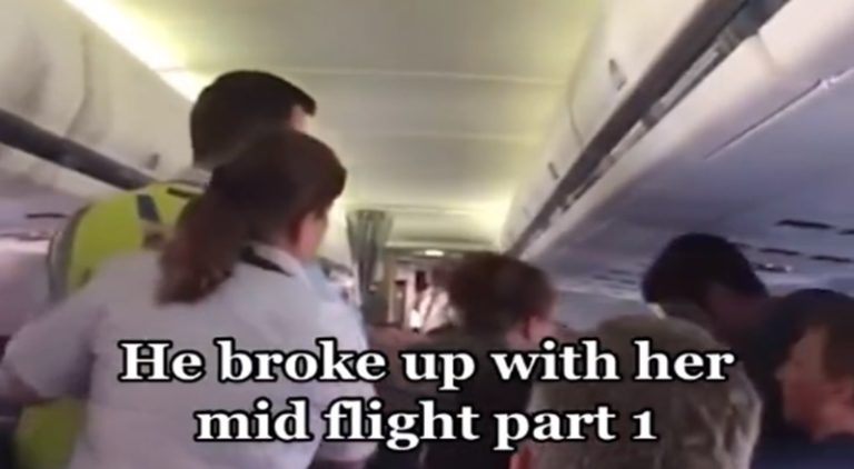 Man dumps girlfriend in the middle of their flight