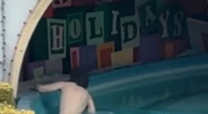 Naked man jumps into Disneyland It's A Small World Ride