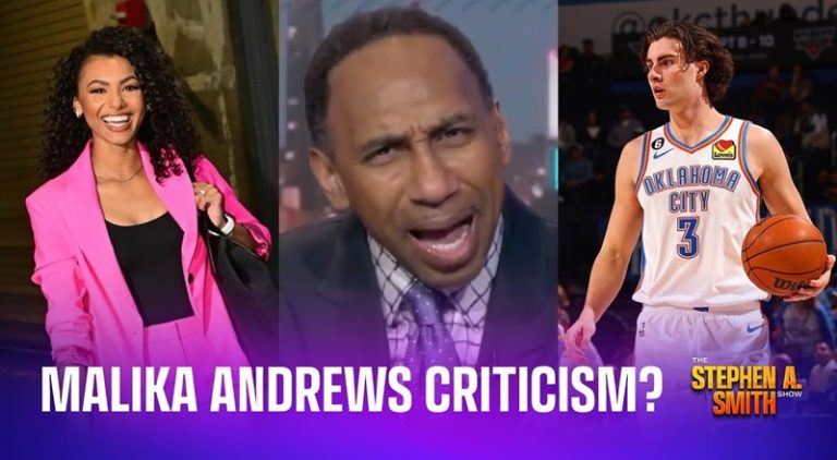 Stephen A Smith says Malika Andrews is getting death threats