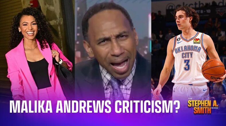 Stephen A Smith says Malika Andrews is getting death threats
