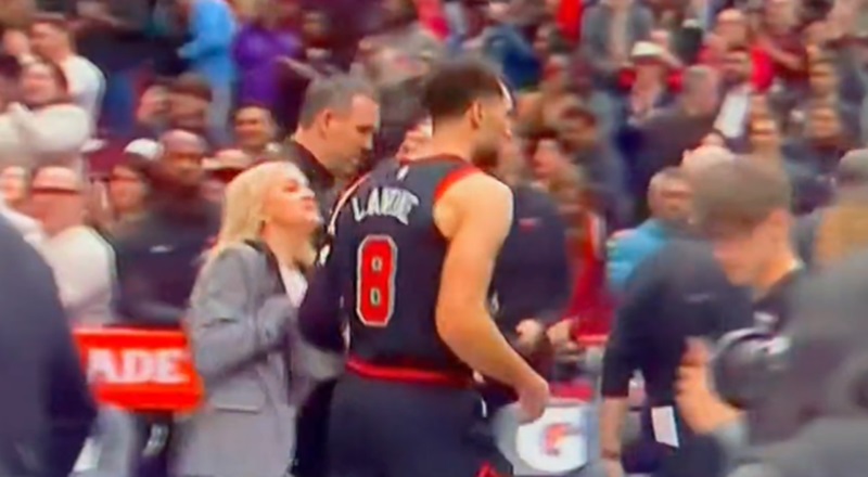 Zach LaVine pushes female PR worker after Bulls-Heat game