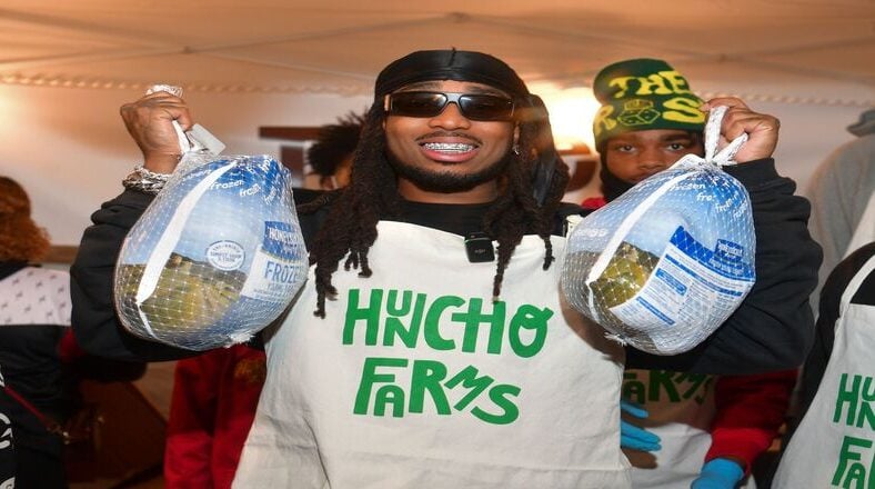 Quavo hosts "Huncho Farms" Thanksgiving event for families