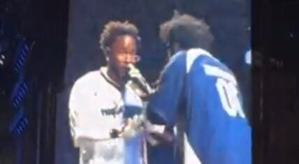 Kendrick Lamar & Baby Keem perform at Camp Flog Gnaw