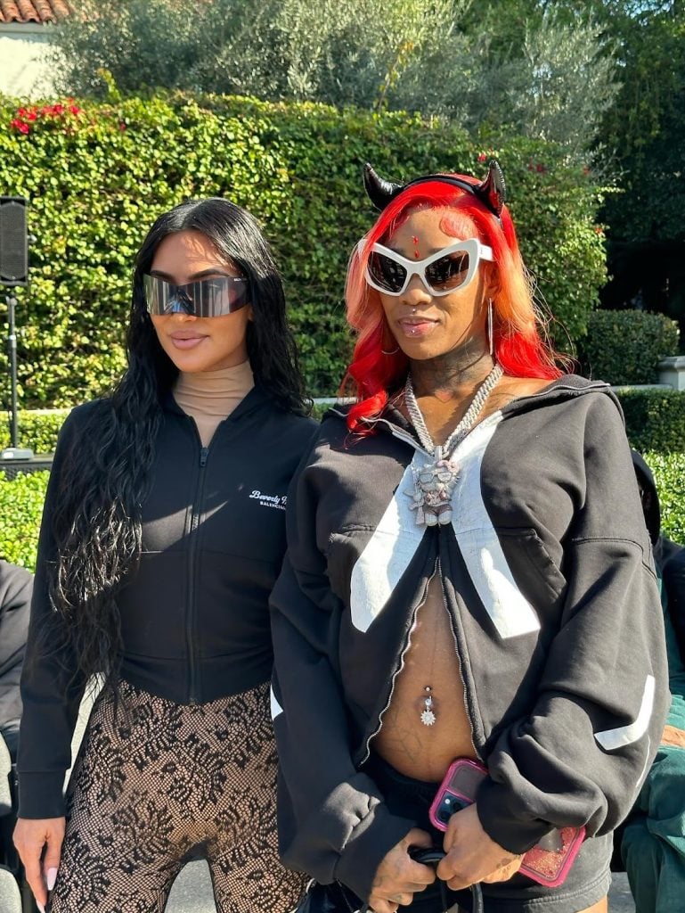 Sexyy Red meets Kim Kardashian at Balenciaga fashion show