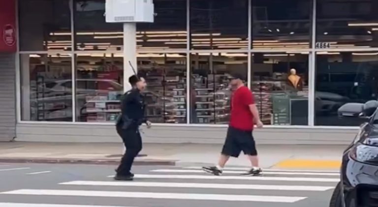 Cop gets chased by a man while holding a taser at Target