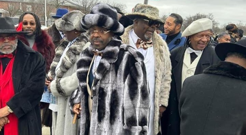 Detroit men trend on social media for wearing furs to funeral