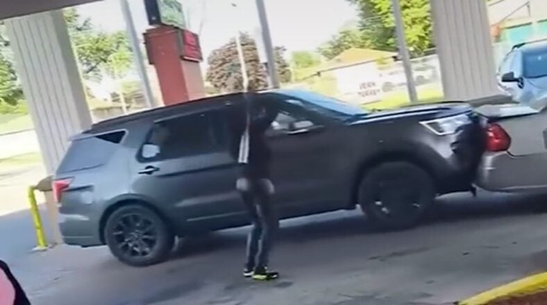 Driver slams Ford Explorer into Chevy Malibu in road rage incident outside hotel