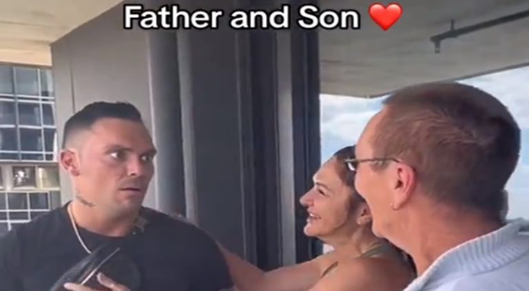 Father has emotional reunion with his son after 15 years