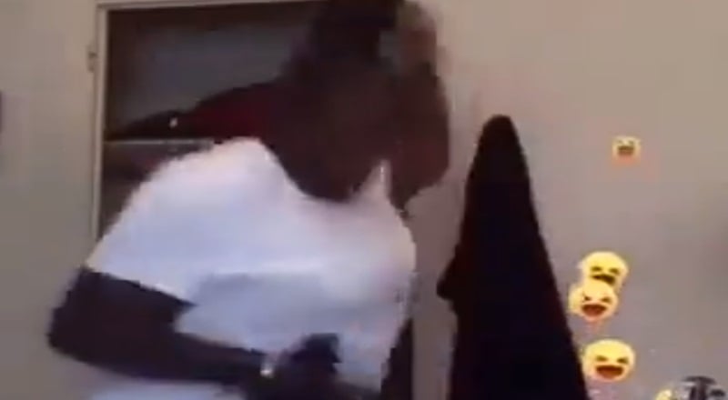 Girlfriend beats boyfriend for hitting her on Facebook Live