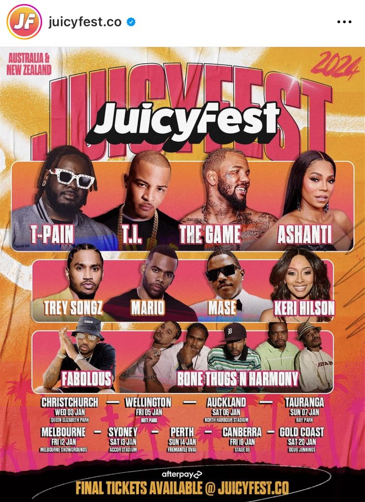 T.I., Ashanti, & more to headline Juicy Fest