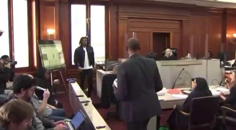 Ja Morant shows how to pass a basketball in courtroom