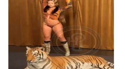 Latto celebrates 25th birthday with photo shoot with live tiger