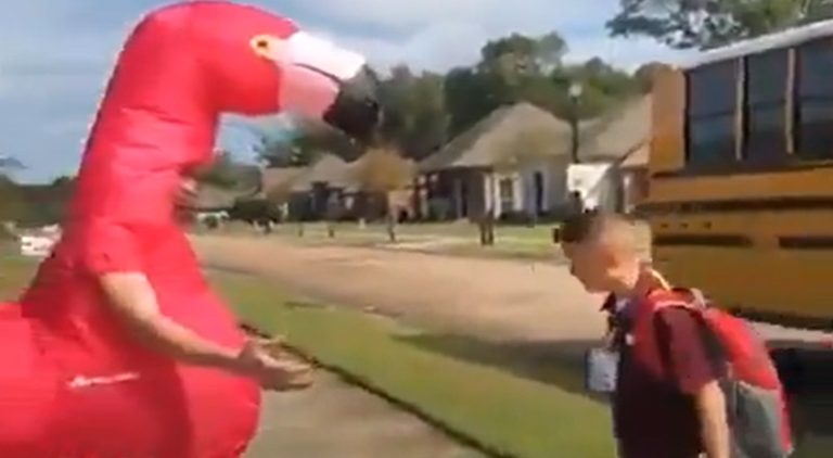 Man embarrasses little brother wearing costumes to get him off bus