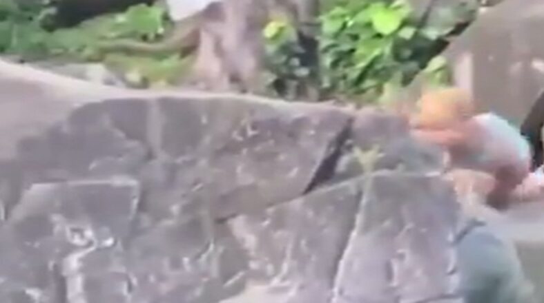 Woman hits head on rock swinging from rope that snapped