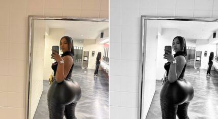 Woman trends due to the size of her back side