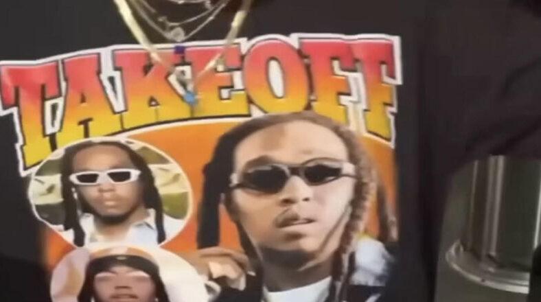 Quavo receives Takeoff shirt from fan while visiting Japan