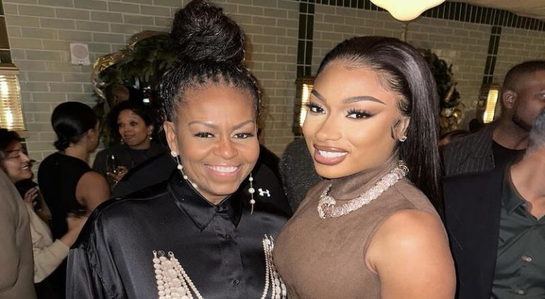 Megan Thee Stallion shows off new photos with Michelle Obama