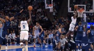 Anthony Edwards lobs to himself for dunk vs Grizzlies