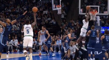 Anthony Edwards lobs to himself for dunk vs Grizzlies