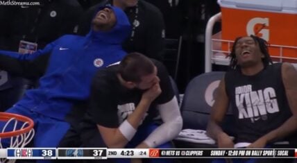 Clippers' bench laughs at Rudy Gobert free throw airball