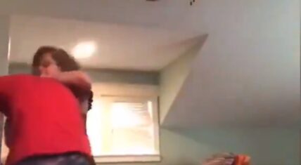 Guy shoots gun by accident and his mom beats him up